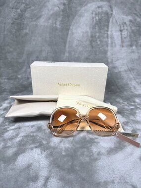 Velvet Canyon Disco Inferno Peach Sunglasses boho retro UV400 Lenses Acetate Fra